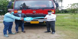 शिवराज नगरपालिकालाई अशोक लेलैण्डको सुविधा सम्पन्न बारुणयन्त्र हस्तान्तरण