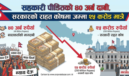 सहकारी पीडितको ४० अर्ब दाबी, सरकारको राहत कोषमा जम्मा २५ करोड मात्रै