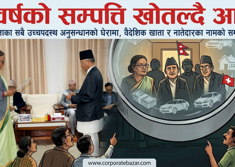 ३५ वर्षको सम्पत्ति खोतल्दै आयोग: पूर्व राजादेखि गभर्नर र सीईओसम्म अनुसन्धानको घेरामा