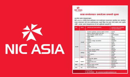 देशभर ४२ वटा शाखा समायोजन गर्दै एनआईसी एशिया बैंक