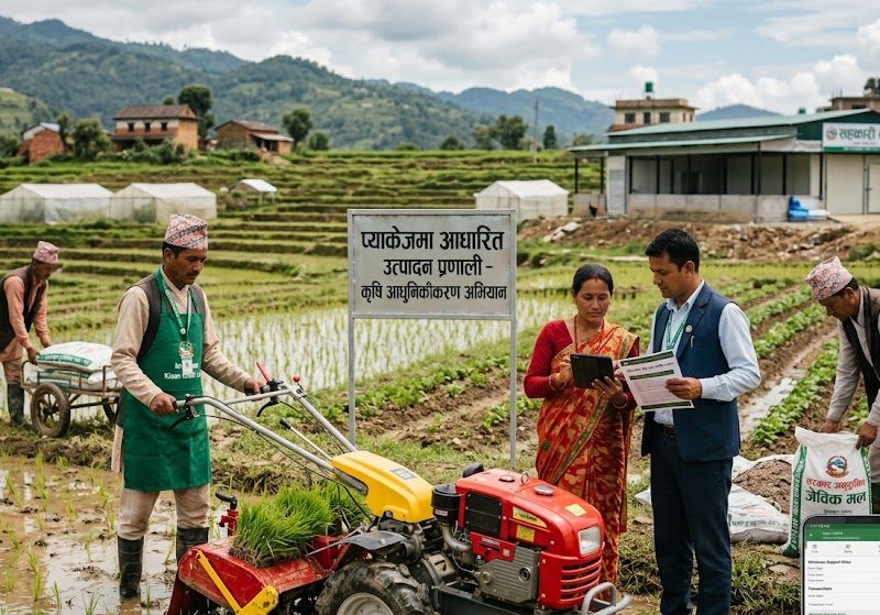 प्याकेजमा आधारित उत्पादन प्रणाली मार्फत कृषि आधुनिकीकरण गर्ने सरकारको घोषणा