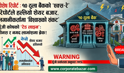 विशेष रिपोर्ट : १० ठुला बैंकको ‘एक्स-रे’ रिपोर्टले हल्लियो शेयर बजार, लगानीकर्तामा ‘विश्वासको संकट’