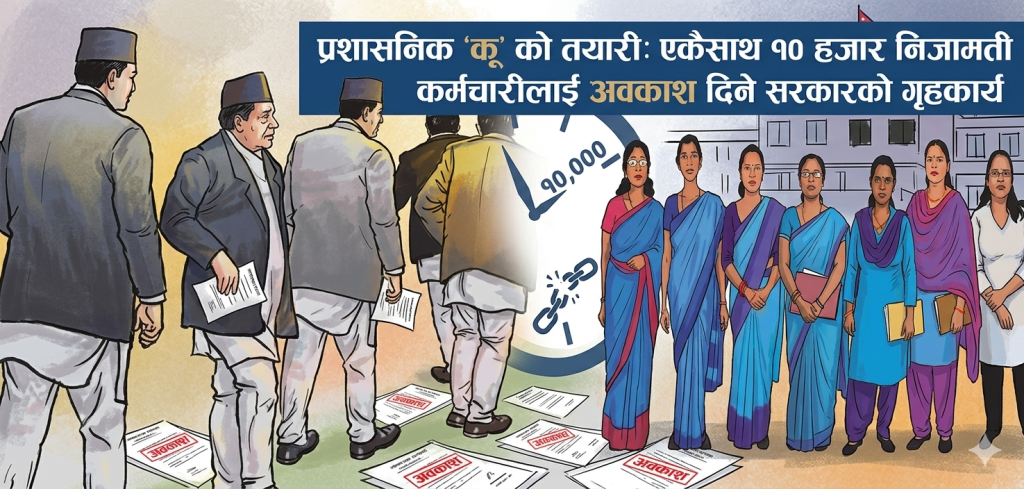 २०४९ सालको नजिर ब्युँताउँदै सरकार: एकैपटक १० हजार निजामती कर्मचारी बाहिरिने