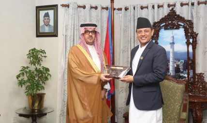 सभामुख अर्यालसँग नेपालका लागि साउदी अरेबियाका राजदूतबीच शिष्टाचार भेटवार्ता सभामुख अर्यालसँग नेपालका लागि साउदी अरेबियाका राजदूतबीच शिष्टाचार भेटवार्ता