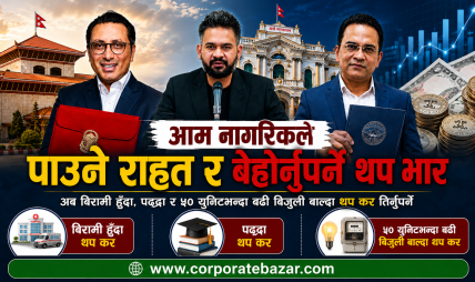 बजेट र मौद्रिक नीतिको ‘एक्शन डे’: साउन १ देखि के सस्तो, के महँगो? (पूर्ण विवरण) बजेट र मौद्रिक नीतिको ‘एक्शन डे’: साउन १ देखि के सस्तो, के महँगो? (पूर्ण विवरण)