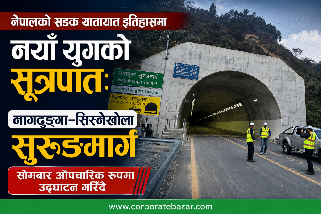 देशकै पहिलो आधुनिक यातायात सुरुङमार्ग तयार, जाइका र नेपाल सरकारको १९ अर्बको लगानी