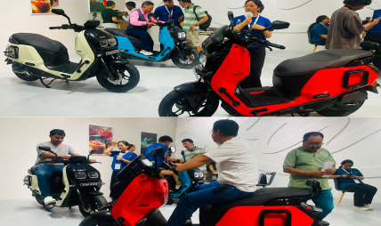 नेपालमा भित्रियो रिभर मोबिलिटीको विद्युतीय स्कुटर ‘इन्डी’, नाइमा एक्स्पोमा सार्वजनिक नेपालमा भित्रियो रिभर मोबिलिटीको विद्युतीय स्कुटर ‘इन्डी’, नाइमा एक्स्पोमा सार्वजनिक