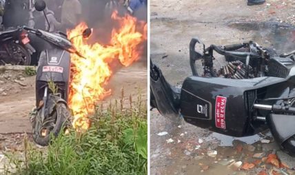 रोकिराखेको सुपर सोको इलेक्ट्रीक स्कुटरमा आगलागी रोकिराखेको सुपर सोको इलेक्ट्रीक स्कुटरमा आगलागी